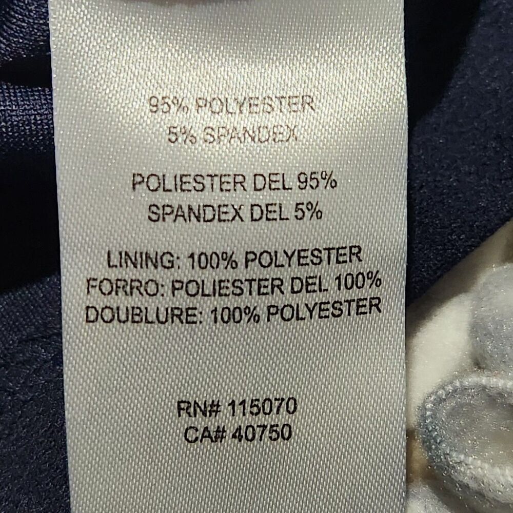 Nina Leonard Blazer Size Small Navy Blue Color One Button Lightweight. New - Picture 10 of 11